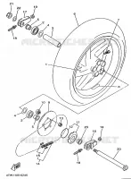 ACHTERWIEL voor Yamaha TZ250 1998