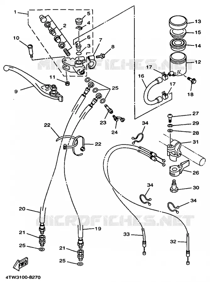 POMP VOOR Yamaha MOTO 250 1998 TZ  TZ250