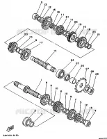 TRANSMISSIE voor Yamaha TZ250U 1988