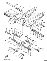 ACHTERBRUG voor Yamaha TZ250U 1988
