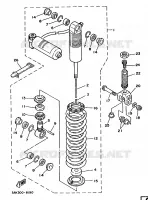 ACHTER SCHOKBREKER voor Yamaha TZ250U 1988