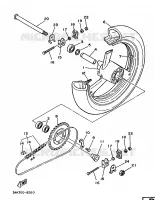 ACHTERWIEL voor Yamaha TZ250U 1988