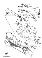 RADIATEUR / SLANG voor Yamaha TZ250U 1988