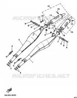 UITLAAT voor Yamaha TZ250U 1988
