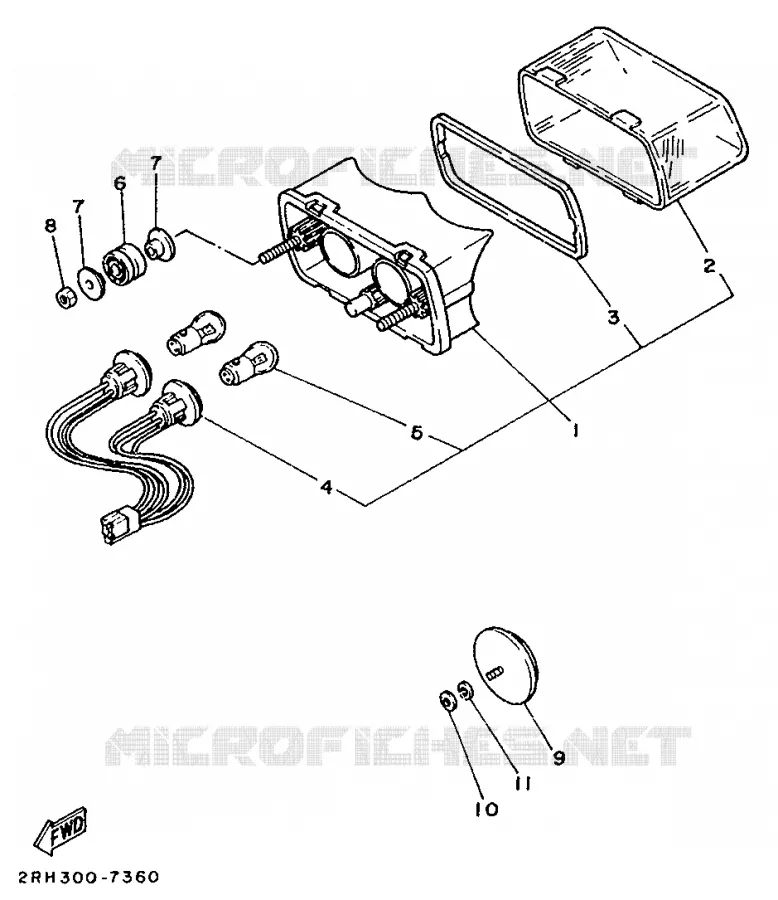 ACHTERLICHT Yamaha MOTO 125 1987 TZR  TZR125