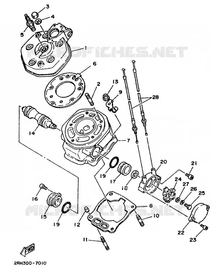 CILINDER Yamaha MOTO 125 1987 TZR  TZR125