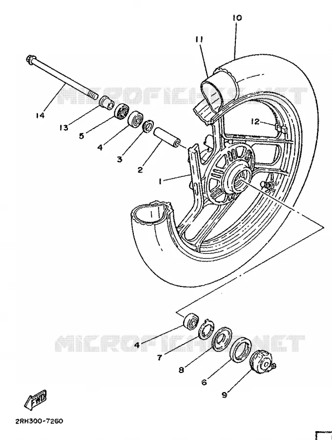 VOORWIEL Yamaha MOTO 125 1987 TZR  TZR125