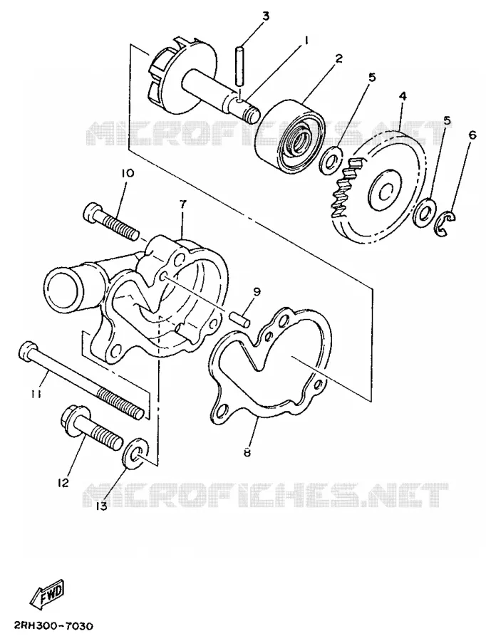 WATERPOMP Yamaha MOTO 125 1988 TZR  TZR125