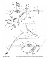 BENZINE TANK voor Yamaha TZR125 1988