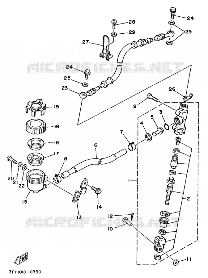 REMPOMP ACHTER Yamaha MOTO 125 1990 TZR  TZR125