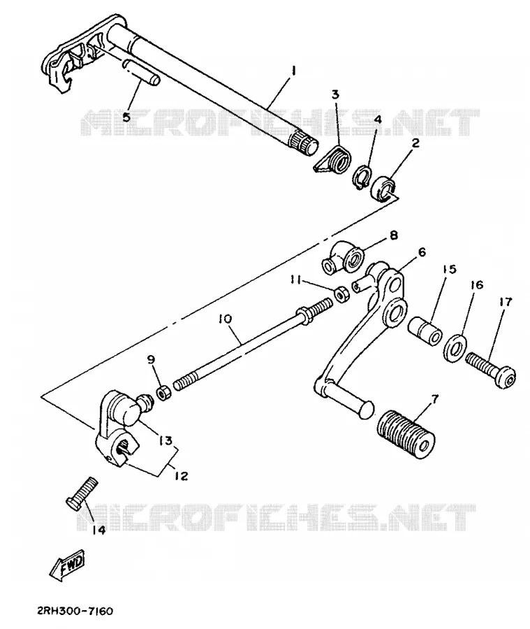 SCHAKEL STANG / PEDAAL Yamaha MOTO 125 1992 TZR  TZR125