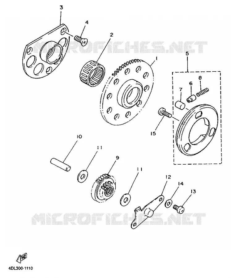 STARTMOTOR KOPPELINGS Yamaha MOTO 125 1992 TZR  TZR125R