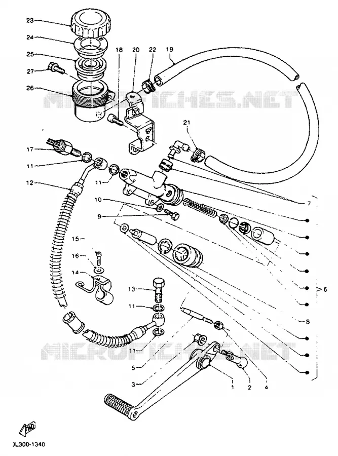 REMPOMP ACHTER Yamaha MOTO 125 1992 TZR  TZR125R