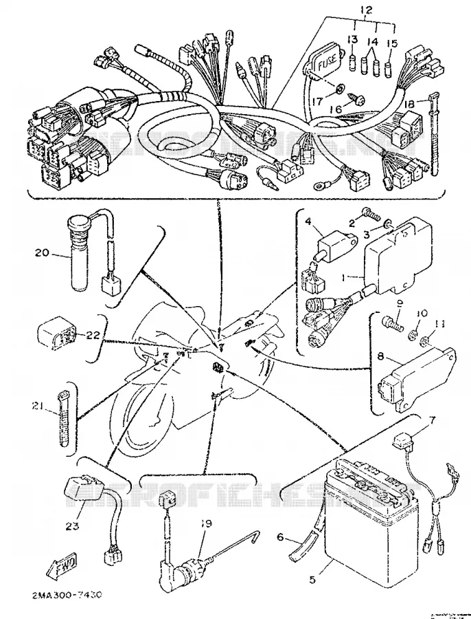 ELECTRISCH 1 Yamaha MOTO 250 1987 TZR  TZR250