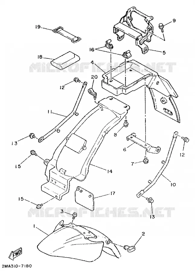 SPATBORD Yamaha MOTO 250 1987 TZR  TZR250