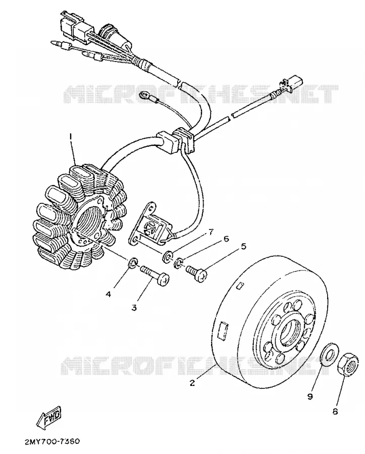 DYNAMO Yamaha MOTO 250 1987 TZR  TZR250
