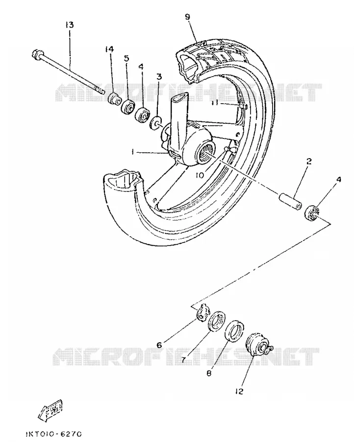 VOORWIEL Yamaha MOTO 250 1987 TZR  TZR250