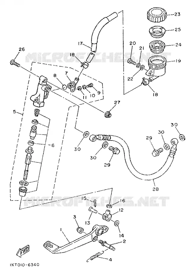 REMPOMP ACHTER Yamaha MOTO 250 1987 TZR  TZR250
