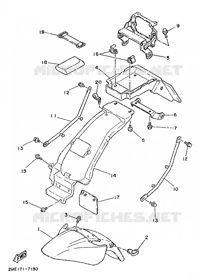 SPATBORD Yamaha MOTO 250 1987 TZR  TZR250