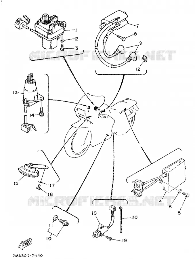ELECTRISCH 2 Yamaha MOTO 250 1987 TZR  TZR250