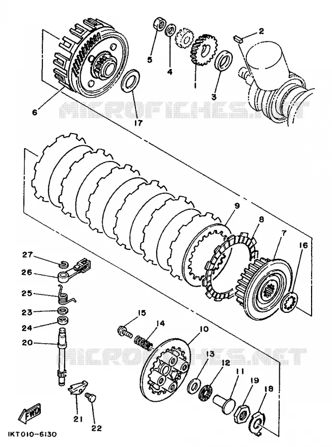 STARTMOTOR KOPPELINGS Yamaha MOTO 250 1988 TZR  TZR250