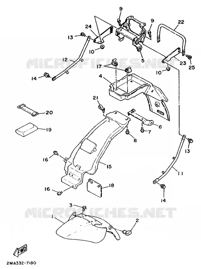 SPATBORD Yamaha MOTO 250 1988 TZR  TZR250