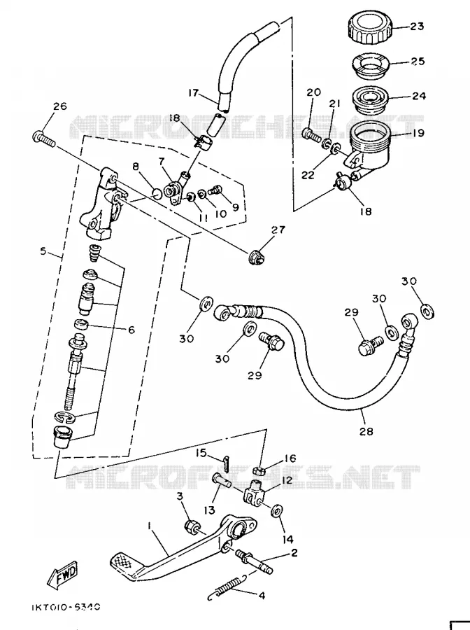 REMPOMP ACHTER Yamaha MOTO 250 1988 TZR  TZR250