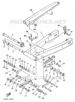 ACHTERBRUG voor Yamaha TZR250 1989
