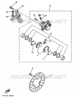 REMKLAUW ACHTER voor Yamaha TZR250 1989
