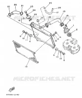 RADIATEUR / SLANG voor Yamaha TZR250 1989