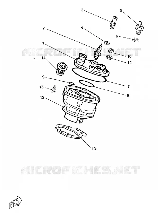 CILINDER / CILINDERKOP Yamaha MOTO 50 1996 TZR  TZR50