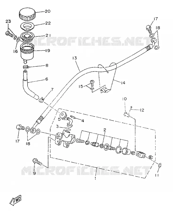 REMPOMP ACHTER Yamaha MOTO 50 1996 TZR  TZR50