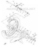 ACHTERWIEL voor Yamaha TZR50 1998