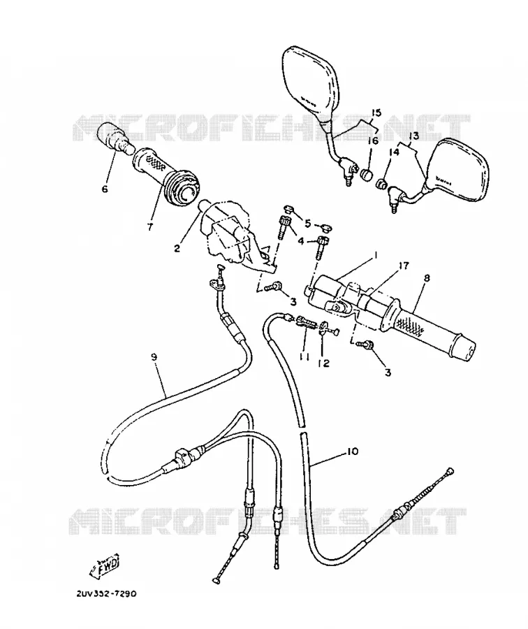 STUUR / KABEL Yamaha MOTO 80 1987 TZR  TZR80