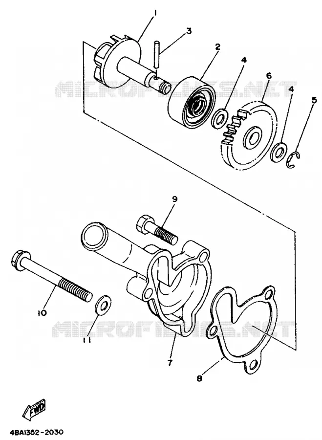 WATERPOMP / SLANGEN Yamaha MOTO 80 1992 TZR  TZR80RR