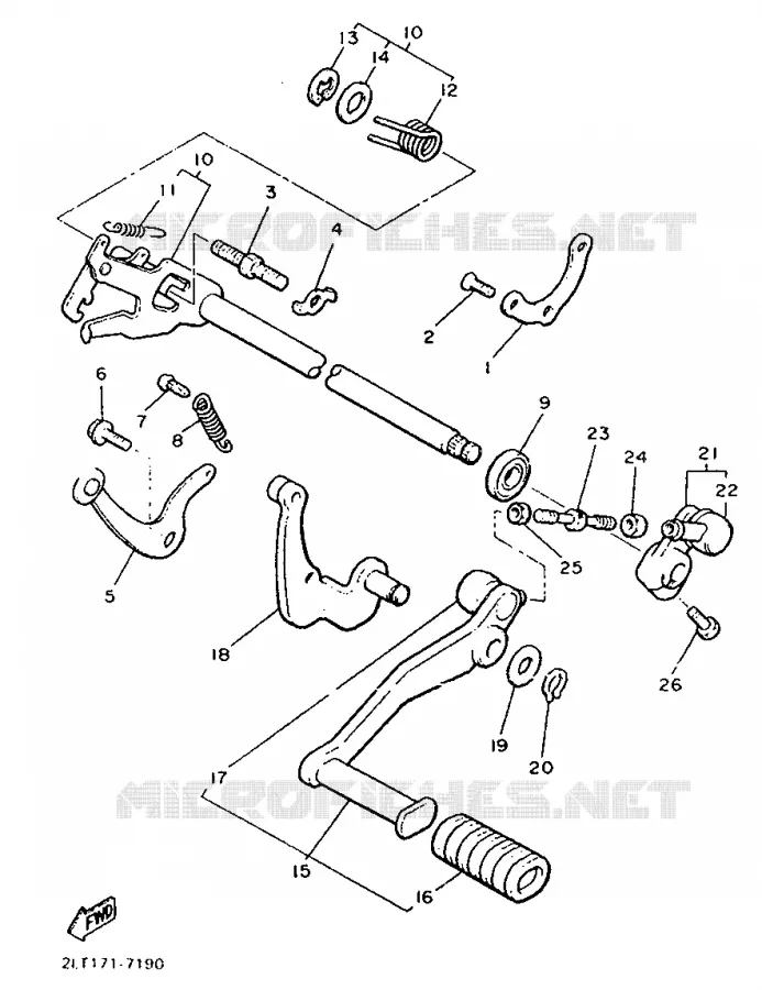 SCHAKEL STANG / PEDAAL Yamaha MOTO 1200 1991 VMAX  V-MAX12