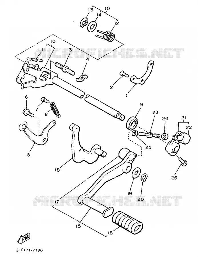 SCHAKEL STANG / PEDAAL Yamaha MOTO 1200 1992 VMAX  V-MAX12