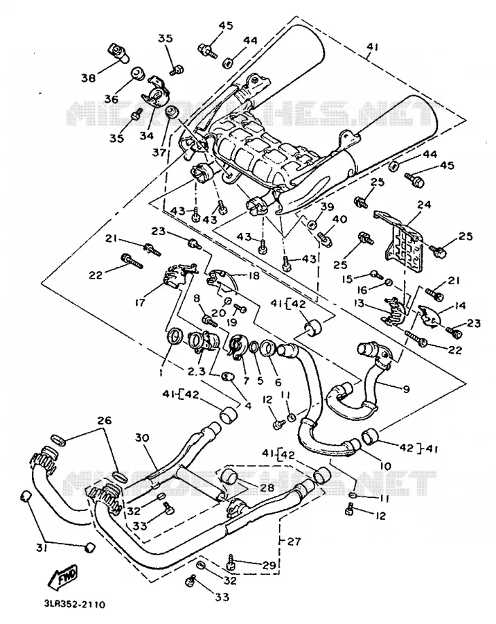 UITLAAT Yamaha MOTO 1200 1993 VMAX  V-MAX12