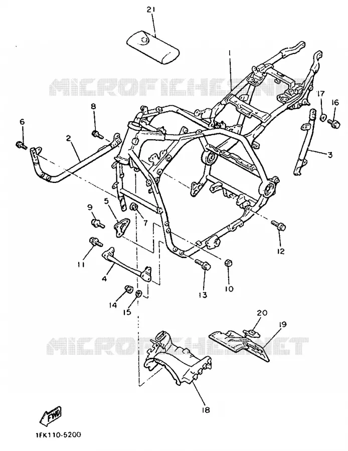FRAME Yamaha MOTO 1200 1993 VMAX  V-MAX12