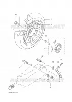 ACHTERWIEL voor Yamaha BW'S 50 NAKED 2003
