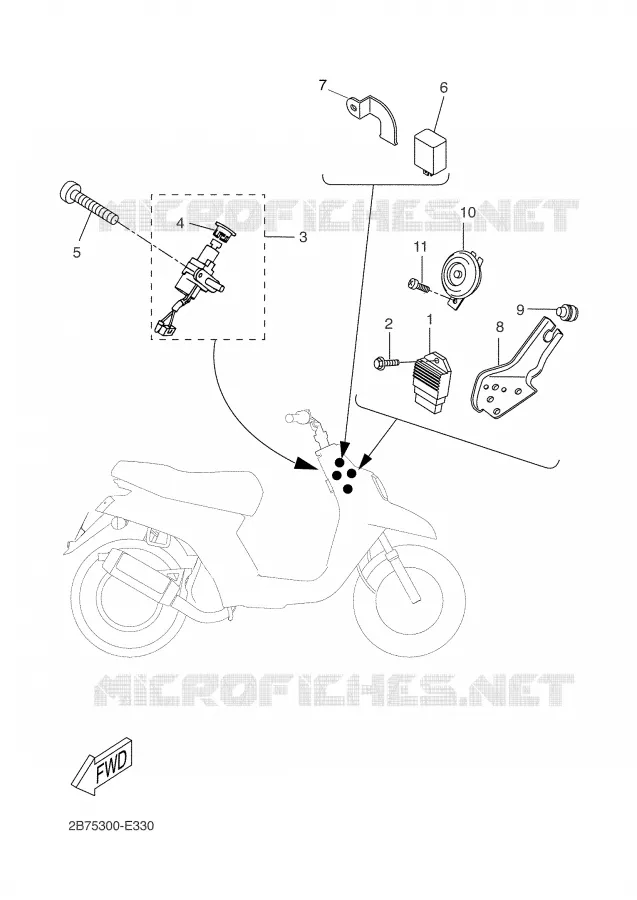 ELECTRISCH 1 Yamaha SCOOTER 50 2007 BW'S  CW50N