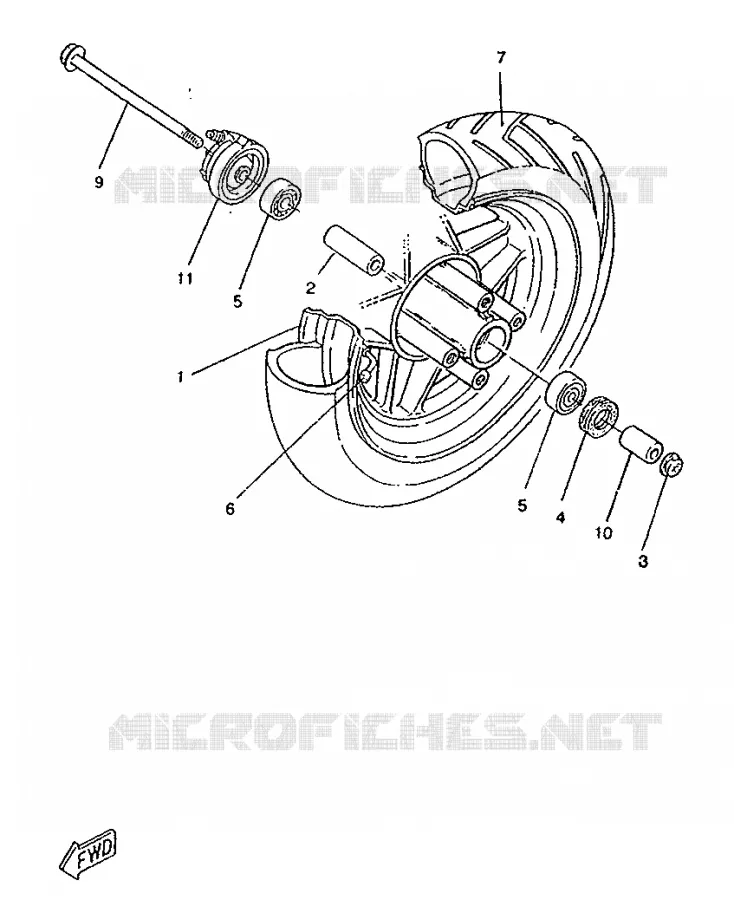 VOORWIEL Yamaha SCOOTER 50 1996 BOOSTER  CW50RS