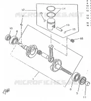 KRUKAS / ZUIGER voor Yamaha CW50RS 1996