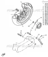 ACHTERWIEL voor Yamaha CW50RS 1996