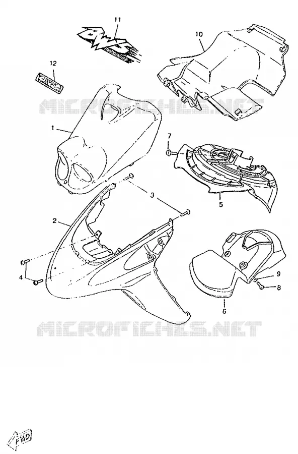 SPATBORD Yamaha SCOOTER 50 1996 NEXT GENERATION  CW50RS
