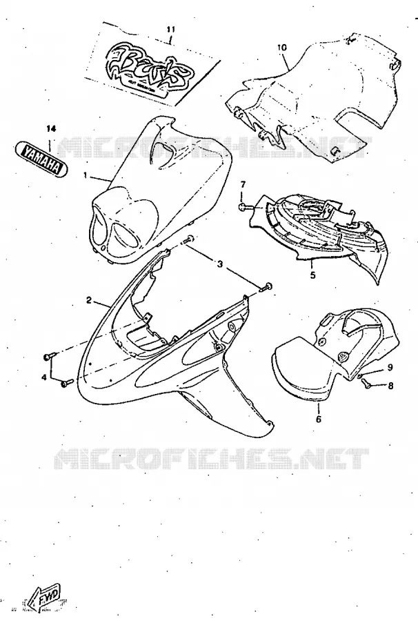 SPATBORD Yamaha SCOOTER 50 1997 BOOSTER  CW50RS