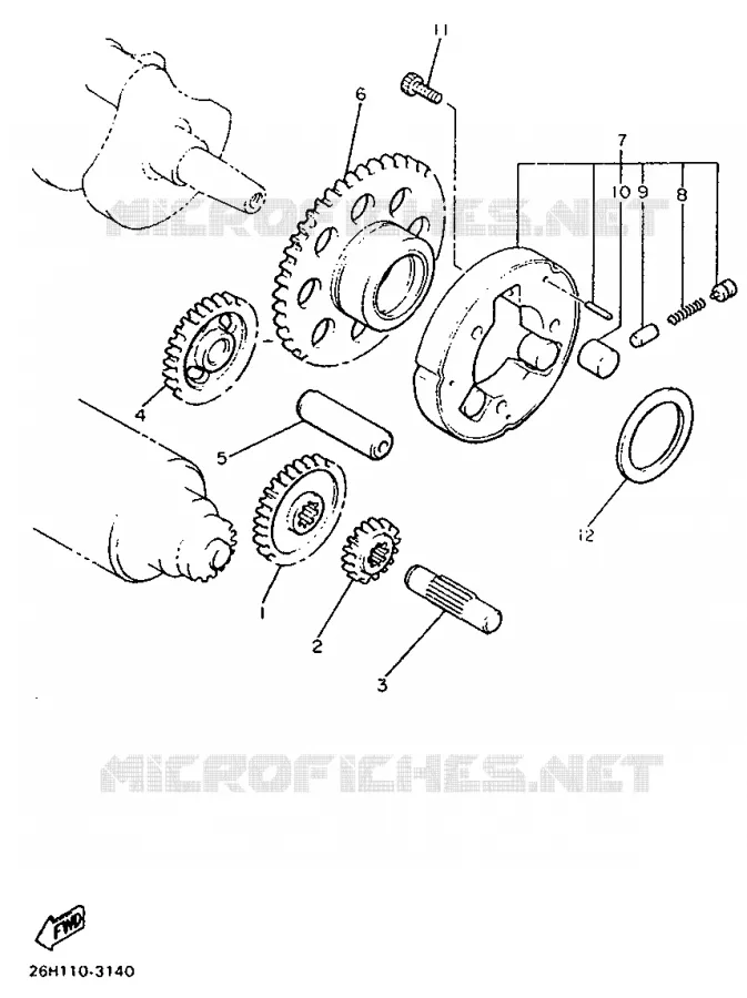 STARTMOTOR KOPPELINGS Yamaha MOTO 1200 1993 VMAX  V-MAX12