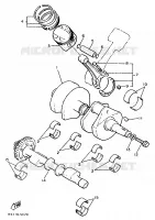 KRUKAS / ZUIGER voor Yamaha VMX12 1997