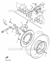 REMKLAUW ACHTER voor Yamaha VMX12 1997