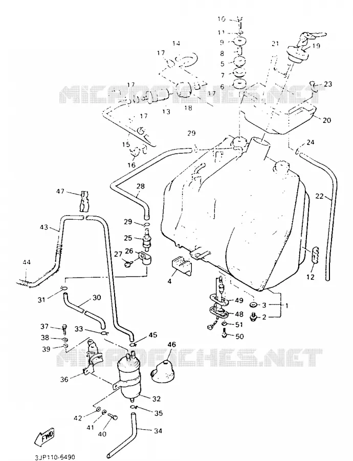 BENZINE TANK - FOR CALIFORNIA Yamaha MOTO 1200 1993 VMAX  V-MAX12HC